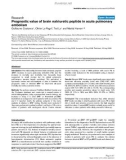 Báo cáo y học: Prognostic value of brain natriuretic peptide in acute pulmonary embolism