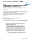 Báo cáo khoa học: Retroperitoneal abscess complicated with necrotizing fasciitis of the thigh in a patient with sigmoid colon cancer