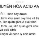 CHUYỂN HÓA ACID AMIN