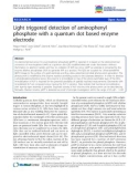 Báo cáo khoa hoc: Light triggered detection of aminophenyl phosphate with a quantum dot based enzyme electrode