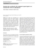 Báo cáo hóa học: Quantum dots coordinated with conjugated organic ligands: new nanomaterials with novel photophysics