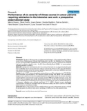 Báo cáo khoa học: Performance of six severity-of-illness scores in cancer patients requiring admission to the intensive care unit: a prospective observational study