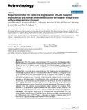 Báo cáo y học: Requirements for the selective degradation of CD4 receptor molecules by the human immunodeficiency virus type 1 Vpu protein in the endoplasmic reticulum