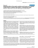 Báo cáo khoa học: Modeling effect of the septic condition and trauma on C-reactive protein levels in children with sepsis: a retrospective study