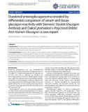 Báo cáo y học: Duodenal enteroglucagonoma revealed by differential comparison of serum and tissue glucagon reactivity with Siemens' Double Glucagon Antibody and DakoCytomation's Polyclonal Rabbit Anti-Human Glucagon: a case report