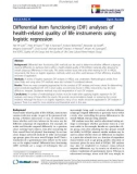 báo cáo khoa học: Differential item functioning (DIF) analyses of health-related quality of life instruments using logistic regression