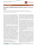 báo cáo khoa học: Recurrent differentiated thyroid cancer: to cut or burn