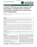 Báo cáo y học: Localized 1H-NMR spectroscopy in patients with fibromyalgia: a controlled study of changes in cerebral glutamate/glutamine, inositol, choline, and N-acetylaspartate