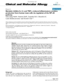 Báo cáo y học: Baicalein inhibits IL-1β- and TNF-α-induced inflammatory cytokine production from human mast cells via regulation of the NF-κB pathway