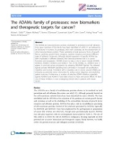 Báo cáo y học: The ADAMs family of proteases: new biomarkers and therapeutic targets for cancer