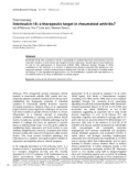 Báo cáo y học: Interleukin-18: a therapeutic target in rheumatoid arthritis