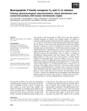 Báo cáo khoa học: Neuropeptide Y-family receptors Y6and Y7in chicken Cloning, pharmacological characterization, tissue distribution and conserved synteny with human chromosome region