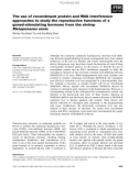 Báo cáo khoa học: The use of recombinant protein and RNA interference approaches to study the reproductive functions of a gonad-stimulating hormone from the shrimp Metapenaeus ensis