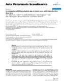 Báo cáo khoa học: Investigation of Chlamydophila spp. in dairy cows with reproductive disorders