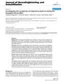 Báo cáo khoa hoc: Investigating the complexity of respiratory patterns during the laryngeal chemoreflex