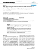 Báo cáo y học: HIV-1 Rev oligomerization is not obligatory in the presence of an extra basic domain