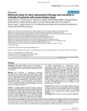 Báo cáo y học: Delivered dose of renal replacement therapy and mortality in critically ill patients with acute kidney injury