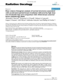 Báo cáo khoa học: Dose volume histogram analysis of normal structures associated with accelerated partial breast irradiation delivered by high dose rate brachytherapy and comparison with whole breast external beam radiotherapy fields