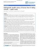 Báo cáo khoa học: Orthopaedic health status of horses from 8 riding schools - a pilot study