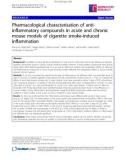 Báo cáo y học: Pharmacological characterisation of antiinflammatory compounds in acute and chronic mouse models of cigarette smoke-induced inflammation