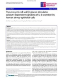 Báo cáo y học: Pneumocystis cell wall β-glucan stimulates calcium-dependent signaling of IL-8 secretion by human airway epithelial cells