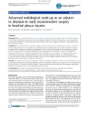 Báo cáo y học: Advanced radiological work-up as an adjunct to decision in early reconstructive surgery in brachial plexus injuries