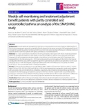 Báo cáo y học: Weekly self-monitoring and treatment adjustment benefit patients with partly controlled and uncontrolled asthma: an analysis of the SMASHING study