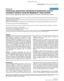 Báo cáo y học: Continuous noninvasive monitoring of barbiturate coma in critically ill children using the Bispectral™ index monitor