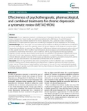 Báo cáo y học: Effectiveness of psychotherapeutic, pharmacological, and combined treatments for chronic depression: a systematic review (METACHRON)