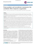 Báo cáo y học: Prone position and recruitment manoeuvre: the combined effect improves oxygenation