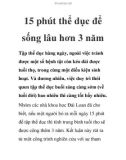 15 phút thể dục để sống lâu hơn 3 năm