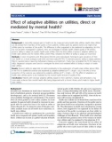 báo cáo khoa học: Effect of adaptive abilities on utilities, direct or mediated by mental health?