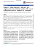 Báo cáo y học: Utility of clinical assessment, imaging, and cryptococcal antigen titer to predict AIDS-related complicated forms of cryptococcal meningitis