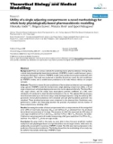 Báo cáo y học: Utility of a single adjusting compartment: a novel methodology for whole body physiologically-based pharmacokinetic modelling