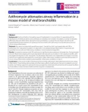 Báo cáo y học: Azithromycin attenuates airway inflammation in a mouse model of viral bronchiolitis