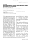 Báo cáo y học: Noninvasive mechanical ventilation during the weaning process: facilitative, curative, or preventive