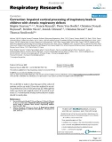 Báo cáo y học: Correction: Impaired cortical processing of inspiratory loads in children with chronic respiratory defects