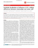 Báo cáo y học: Nucleolar localization of influenza A NS1: striking differences between mammalian and avian cells