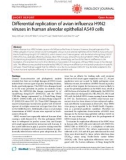 Báo cáo y học: Differential replication of avian influenza H9N2 viruses in human alveolar epithelial A549 cells