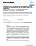 Báo cáo y học: Proviral integrations and expression of endogenous Avian leucosis virus during long term selection for high and low body weight in two chicken lines