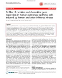 Báo cáo y học: Profiles of cytokine and chemokine gene expression in human pulmonary epithelial cells induced by human and avian influenza viruses