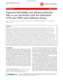 Báo cáo y học: Improved hatchability and efficient protection after in ovo vaccination with live-attenuated H7N2 and H9N2 avian influenza viruses