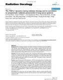 Báo cáo khoa học: The TGF-β1 dynamics during radiation therapy and its correlation to symptomatic radiation pneumonitis in lung cancer patients