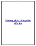 Phương pháp xét nghiệm siêu âm.