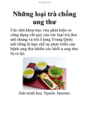 Những loại trà chống ung thư