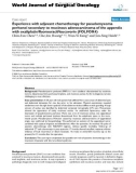 Báo cáo khoa học: Experience with adjuvant chemotherapy for pseudomyxoma peritonei secondary to mucinous adenocarcinoma of the appendix with oxaliplatin/fluorouracil/leucovorin (FOLFOX4)