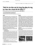 Thiết kế cấu kiện sàn bê tông lắp ghép dự ứng lực theo tiêu chuẩn BS EN 1992-1-1