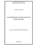 Luận văn Thạc sĩ Công nghệ thông tin: Các phương pháp tấn công chữ ký số: RSA, ELGAMAL, DSS