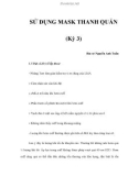 SỬ DỤNG MASK THANH QUẢN (Kỳ 3)