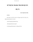 SỬ DỤNG MASK THANH QUẢN (Kỳ 5)